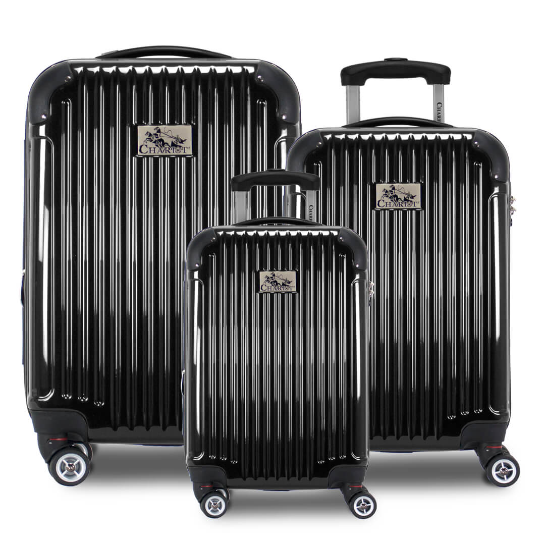 Chariot Travelware CH-101 Paola Black 3-piece Hardside Set