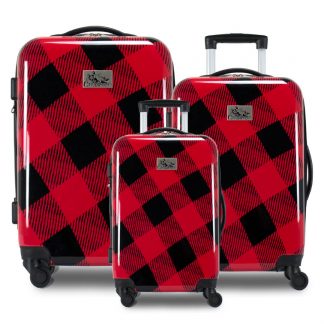 Chariot Travelware hardside spinner luggage 3-pc luggage set buffalo plaid