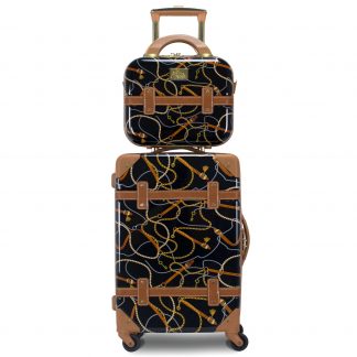 Chariot Travelware hardside spinner 2-pc luggage set Regal Black